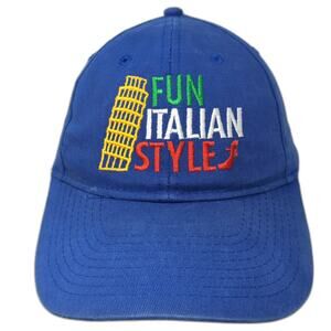 KC Blue Baseball Cap Fun Italian Style Leaning Tower of Pisa One Size Hat